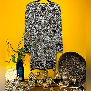 Leopard print midi dress